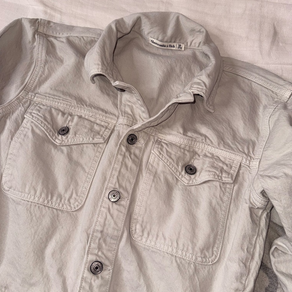 Abercrombie & Fitch Denim Shirt Dress, Grey - Picture 4 of 11